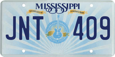 MS license plate JNT409