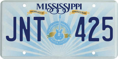 MS license plate JNT425