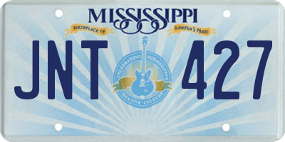 MS license plate JNT427