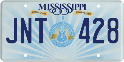 MS license plate JNT428