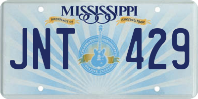 MS license plate JNT429