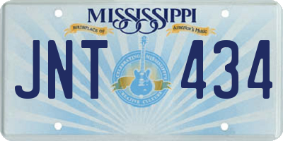 MS license plate JNT434