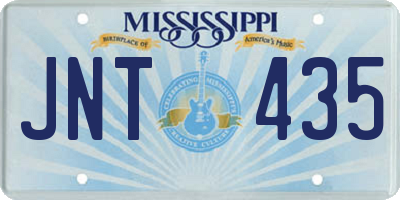 MS license plate JNT435