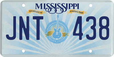 MS license plate JNT438