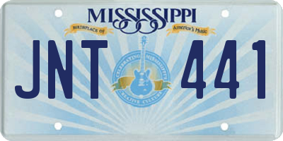 MS license plate JNT441