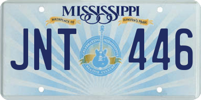 MS license plate JNT446