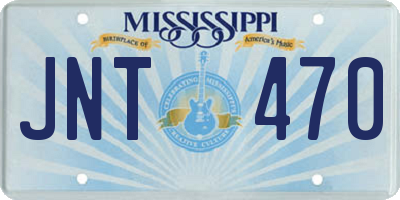 MS license plate JNT470
