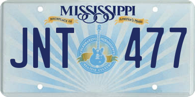 MS license plate JNT477