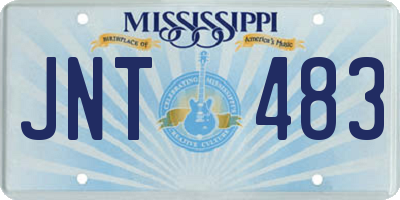 MS license plate JNT483