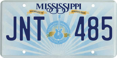 MS license plate JNT485