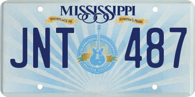 MS license plate JNT487