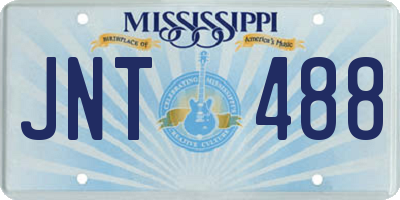 MS license plate JNT488