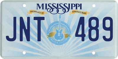 MS license plate JNT489
