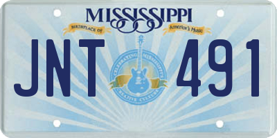 MS license plate JNT491