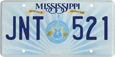 MS license plate JNT521