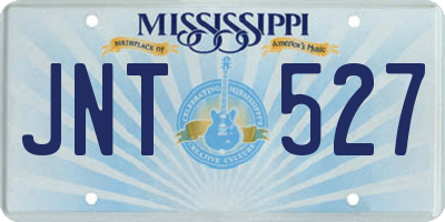 MS license plate JNT527