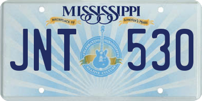 MS license plate JNT530