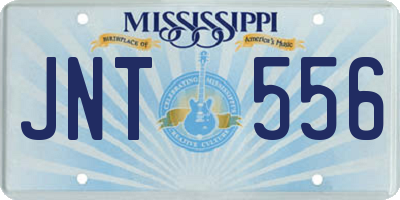 MS license plate JNT556