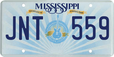 MS license plate JNT559