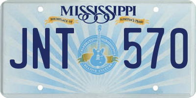 MS license plate JNT570