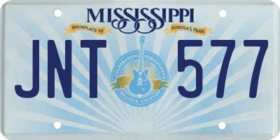 MS license plate JNT577