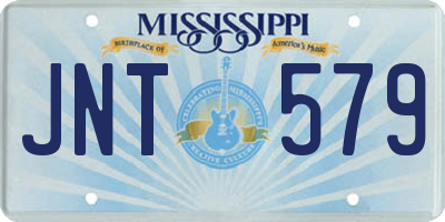MS license plate JNT579