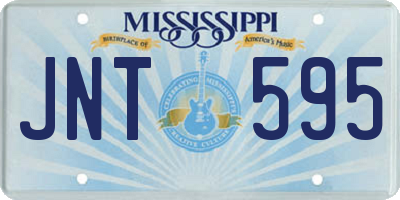 MS license plate JNT595