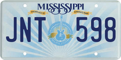 MS license plate JNT598