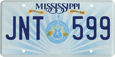 MS license plate JNT599
