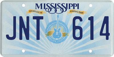 MS license plate JNT614