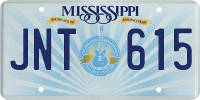 MS license plate JNT615