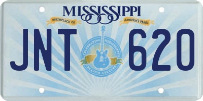 MS license plate JNT620