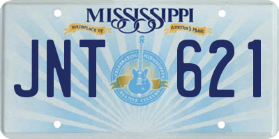 MS license plate JNT621