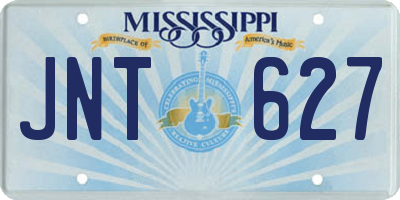 MS license plate JNT627