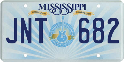 MS license plate JNT682