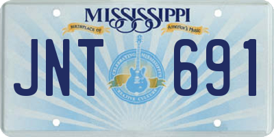 MS license plate JNT691