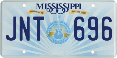 MS license plate JNT696