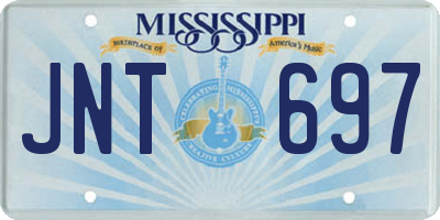 MS license plate JNT697