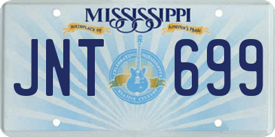MS license plate JNT699
