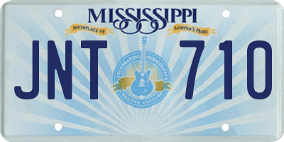 MS license plate JNT710