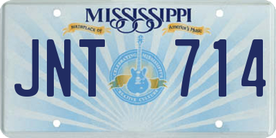 MS license plate JNT714