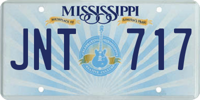 MS license plate JNT717