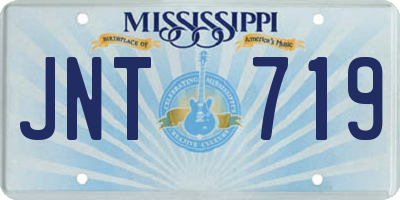MS license plate JNT719