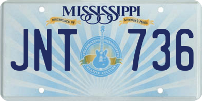 MS license plate JNT736