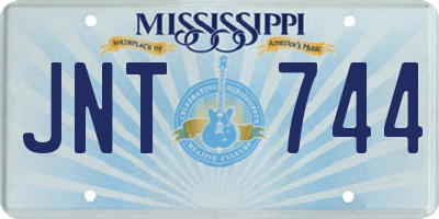 MS license plate JNT744