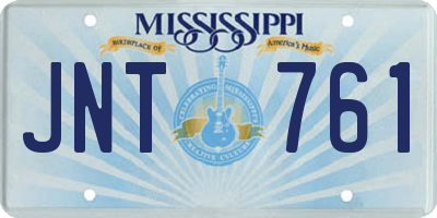 MS license plate JNT761