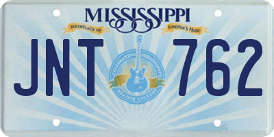 MS license plate JNT762