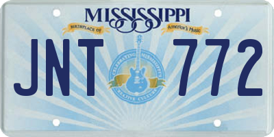 MS license plate JNT772