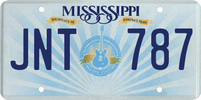 MS license plate JNT787