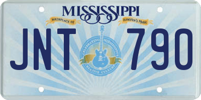 MS license plate JNT790